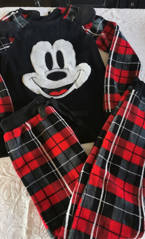 Disney Mickey Mouse Plaid 2pc Sleepwear Size Small - Picture 2 of 16